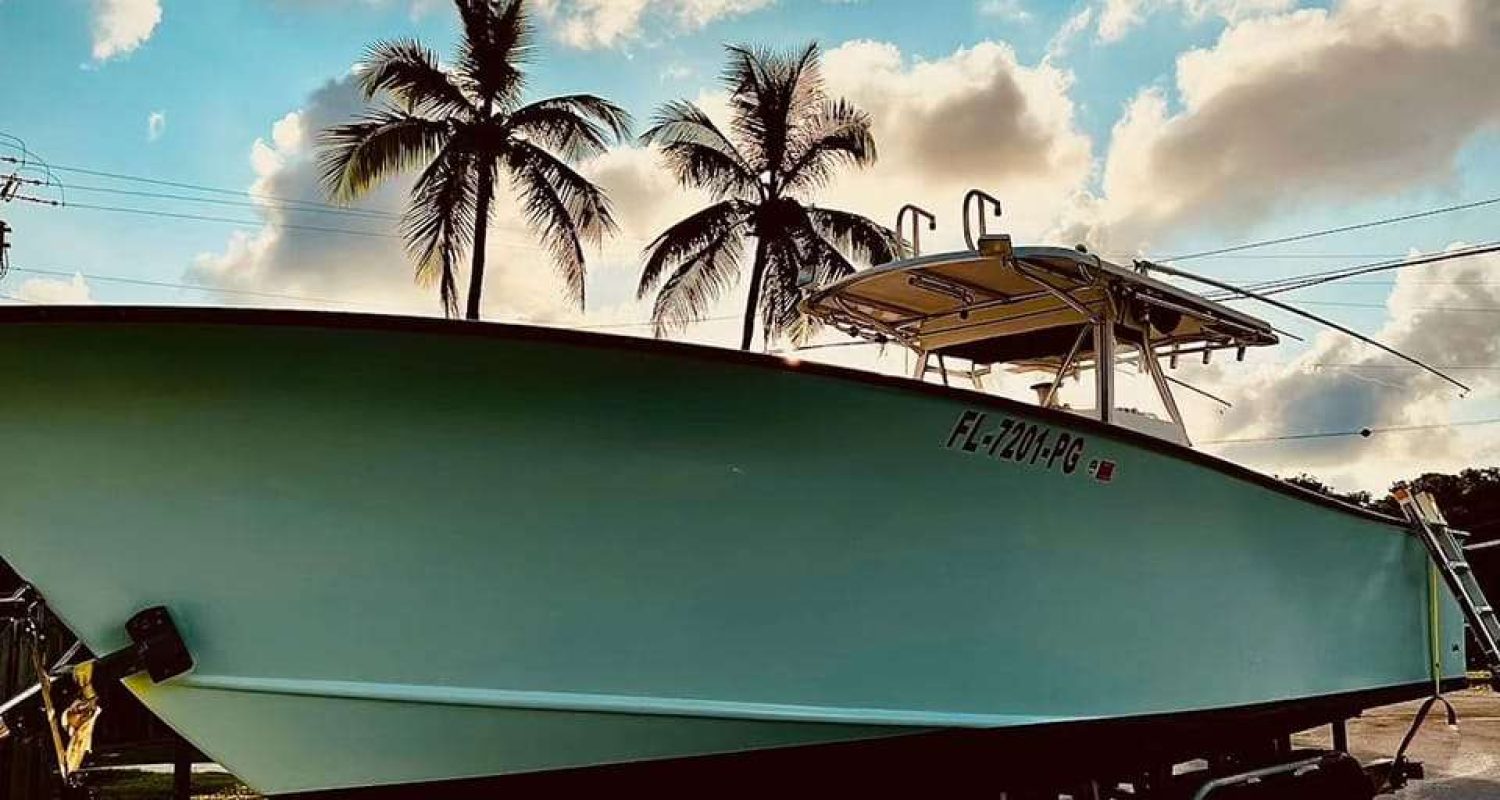 Boat On A Trailer Under A Vibrant Sky | Floridafishing.Net